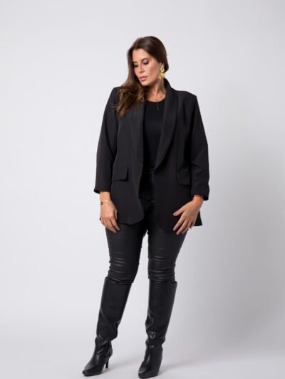 Blazer grande taille Noir Détroit - 1