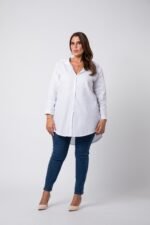 Chemise grande taille Blanche Caroline - 1