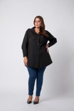Chemise grande taille Noire Caroline - 1