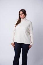 Col roulé en maille blanc Colette