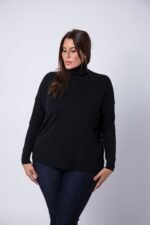 Col roulé en maille noir Colette