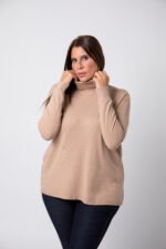 Col roulé grande taille Camel Colette - 1