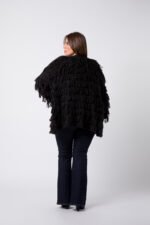 Gilet noir à franges - FANNY – Image 3