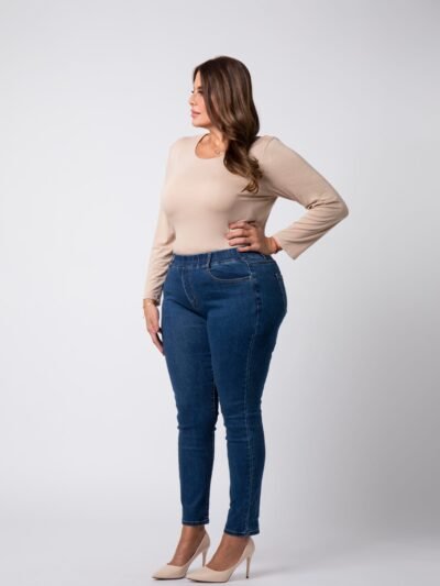 Jegging slim grande taille Bleu Jennyfer