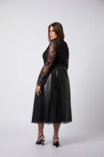 Jupe Simili-cuir & Dentelle - Maria