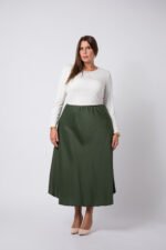 Jupe grande taille Verte Sia - 1