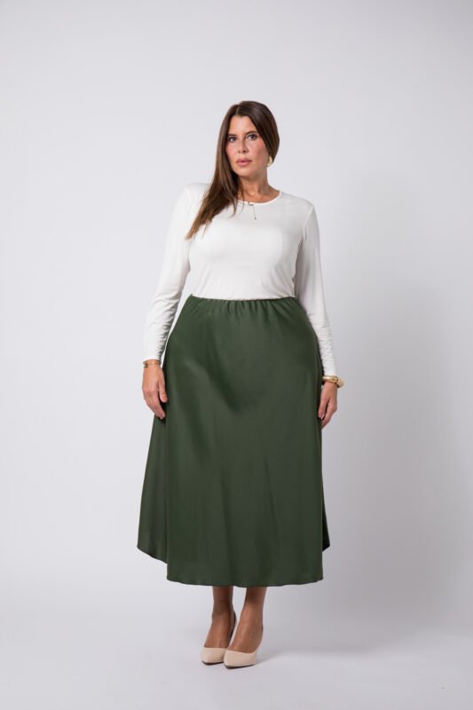 Jupe grande taille Verte Sia - 1