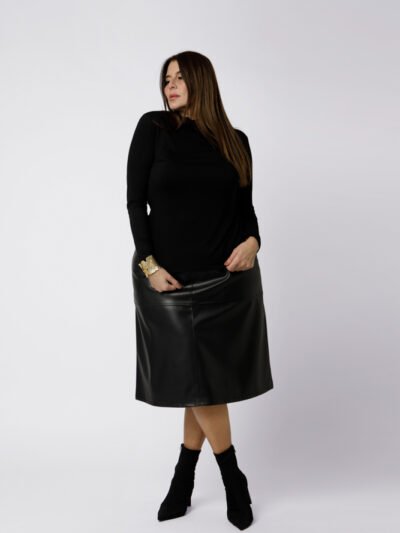 Sous pull col roulé noir Amandine