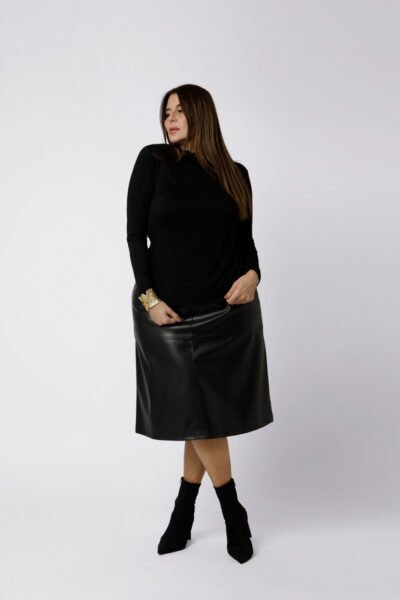 Sous pull col roulé noir Amandine