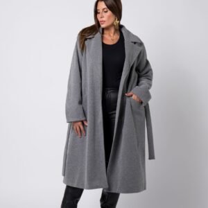 Manteau grande taille Gris clair Paloma femmes rondes