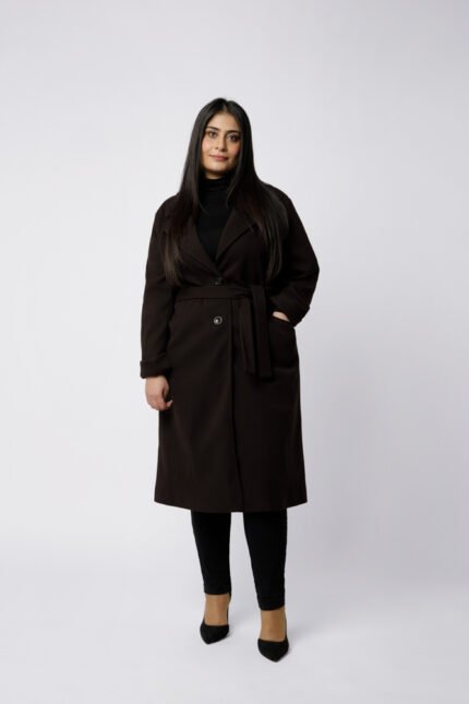 Manteau grande taille Marron Paloma