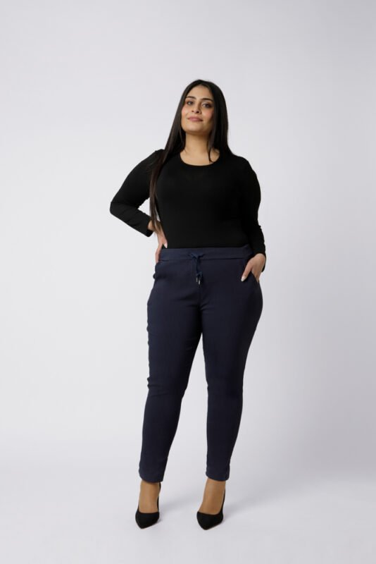 Pantalon grande taille magique Bleu marine 1