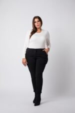 Pantalon grande taille magique Noir - 1