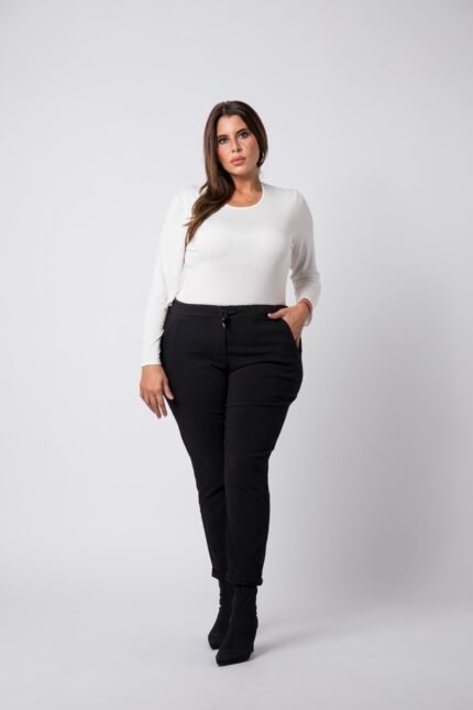Pantalon grande taille magique Noir - 1