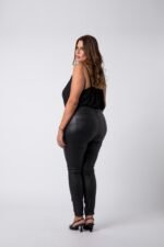 Pantalon similicuir grande taille Noir Sienna - 3