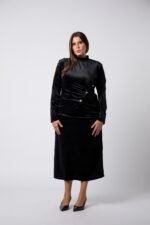 Robe grande taille Noire Valéria - 1