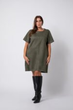 Robe grande taille Verte Savéria - 1