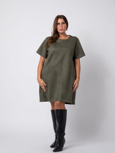 Robe grande taille Verte Savéria - 1