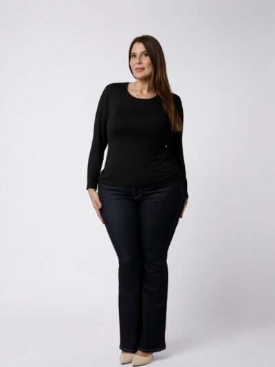 T-shirt sous-pull col rond seconde peau - Pauline