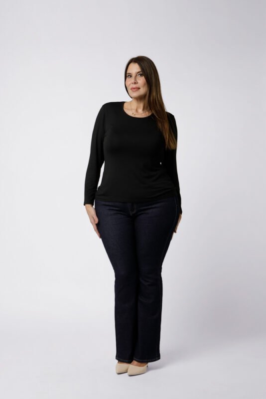 T-shirt sous-pull col rond seconde peau - Pauline