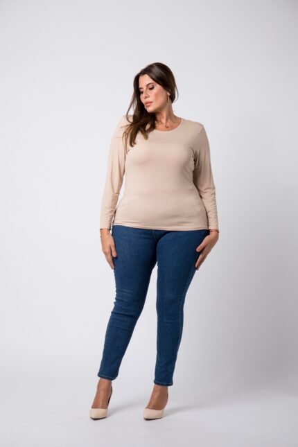 T-shirt sous-pull col rond seconde peau - Pauline