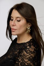 Boucles d oreilles demi fleur TOPAZE