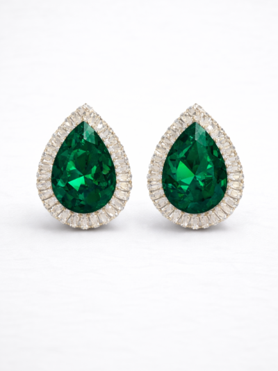 Boucles d'oreilles Gaëlle vertes
