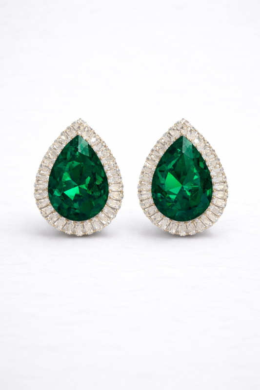 Boucles d'oreilles Gaëlle vertes