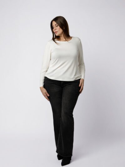 Sous pull col rond blanc