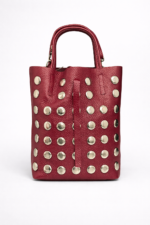 Sac en cuir Claudia lie de vin