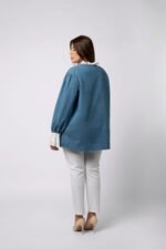 Blouse jean et broderie anglaise - JEANNE – Image 4