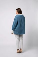 Blouse jean et broderie anglaise - JEANNE – Image 4