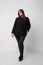 Blouse à lavallière bijou- ALEXIA