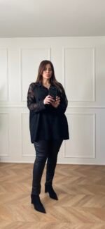 Chemise manches dentelle - AMANDINE