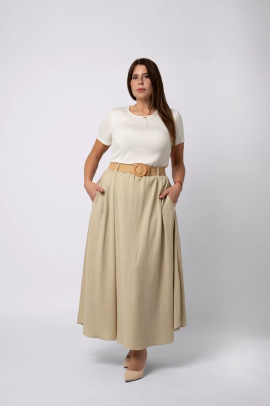 Jupe Florence Beige face Rachael Miles