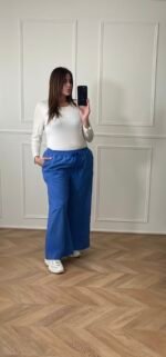Pantalon coton jean bleu - NOEMIE – Image 2