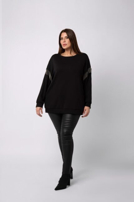 Sweat franges perlées - ELOISE