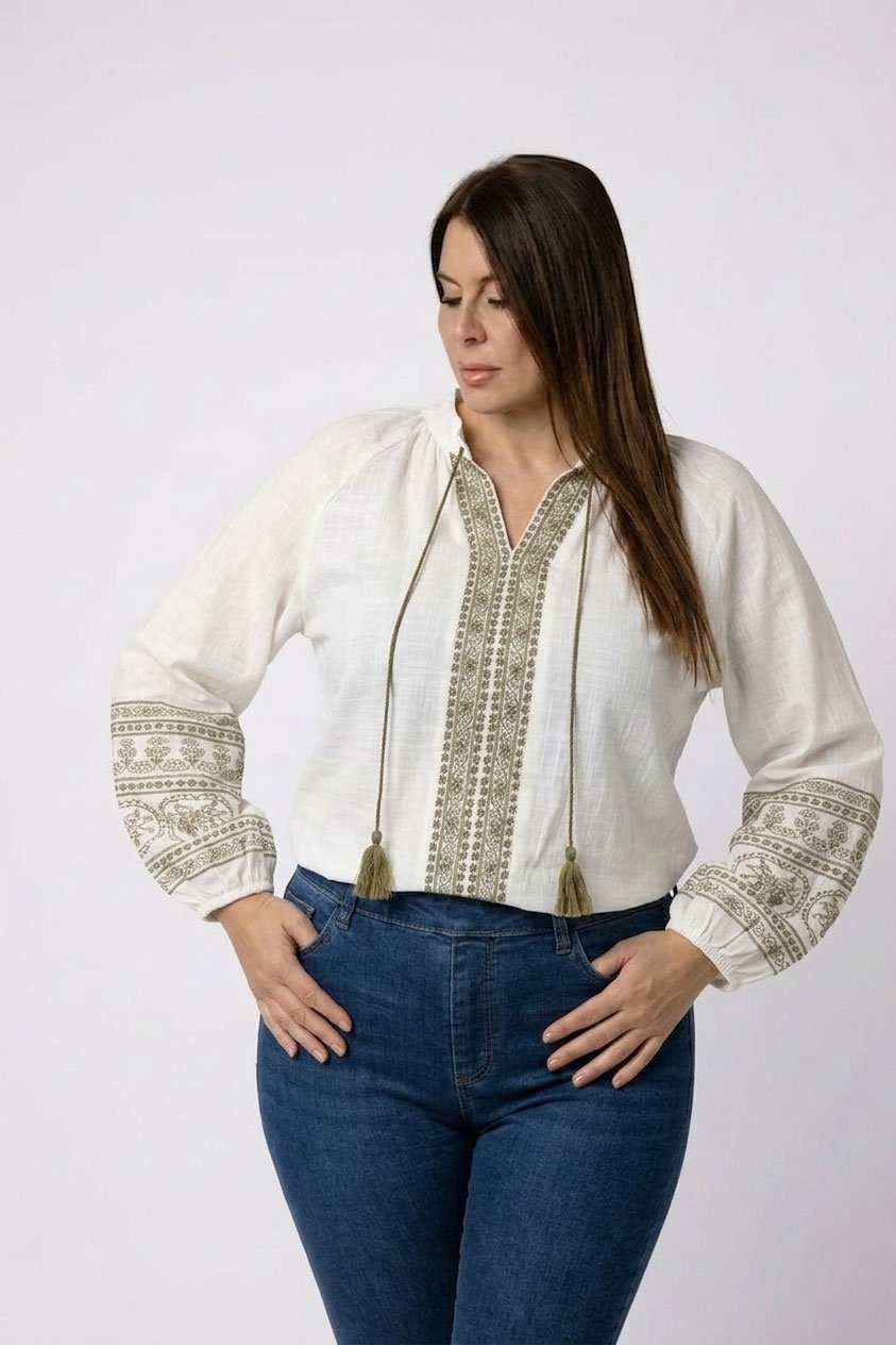 Le jegging blouse brodee
