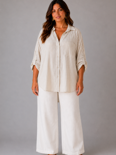 Chemise SANTORIN beige - face
