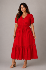 Robe coton broderie - CARMEN