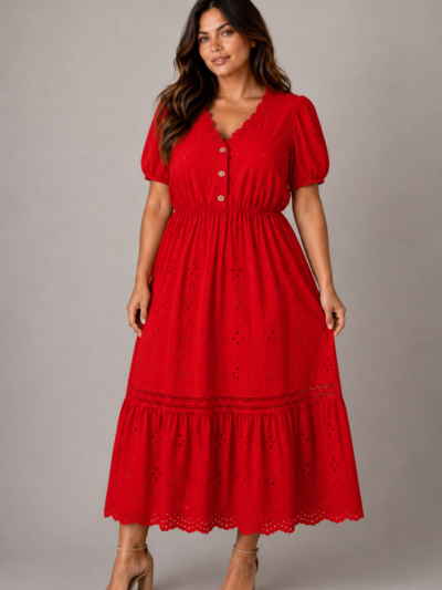 Robe coton broderie - CARMEN