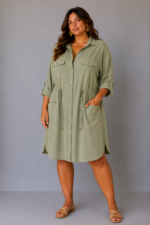 Robe chemise boutonnée - NOÉMIE