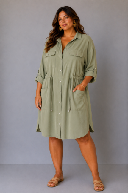 Robe chemise boutonnée - NOÉMIE
