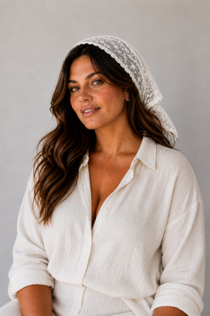 FOULARD BANDANA DENTELLE - NINA
