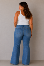 Jean bleu coupe Flare – FLAVIE – Image 3