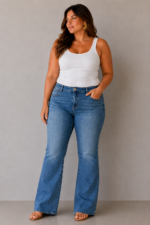 Jean bleu coupe Flare – FLAVIE