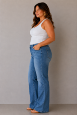 Jean bleu coupe Flare – FLAVIE – Image 2