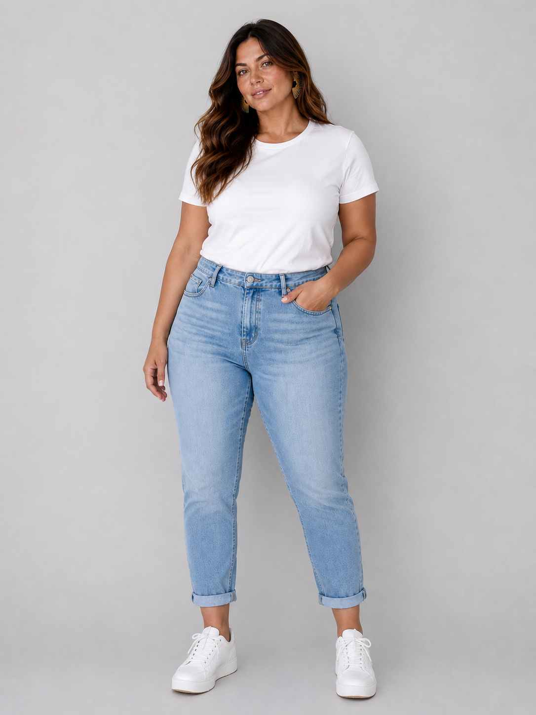 Jean Grande Taille mom fit EDEN face Rachael Miles Paris Jean Eden mom fit - – Image 1