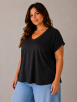 T-shirt col V - KIM – Image 2