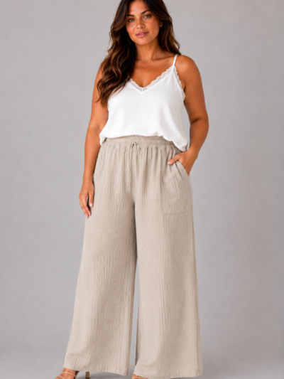 Pantalon ALMA beige - face